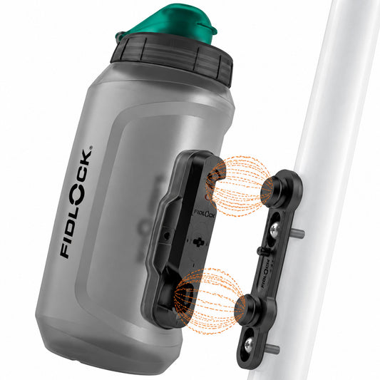 FIDLOCK TWIST Bottle + Bike Base Black - Transparent Black